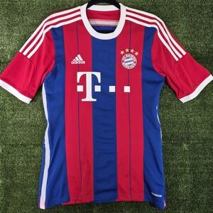 Adidas FC Bayern Munich Home Soccer Jersey Mens Medium Red Blue Climacool...